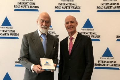 His Royal Highness Prince Michael of Kent awards RoadSafetyUAE the Prince Michael International Road Safety Award