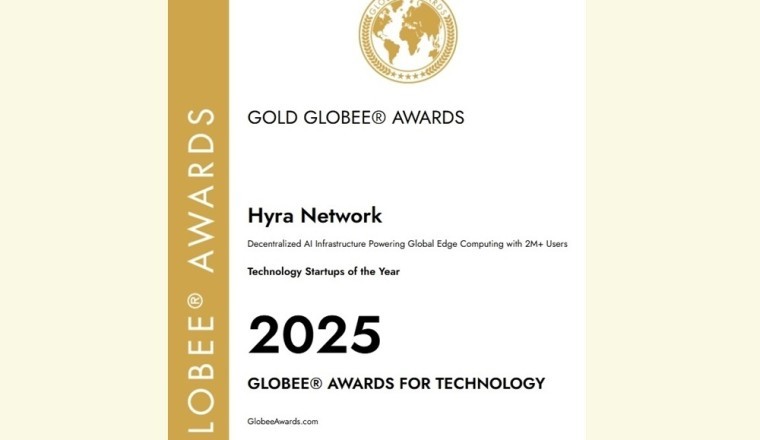 Hyra Network Honored as "Technology Startup of the Year" at the 2025 Globee® Awards